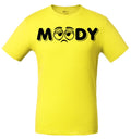 MOODY Sad Face Black Yellow T-Shirt