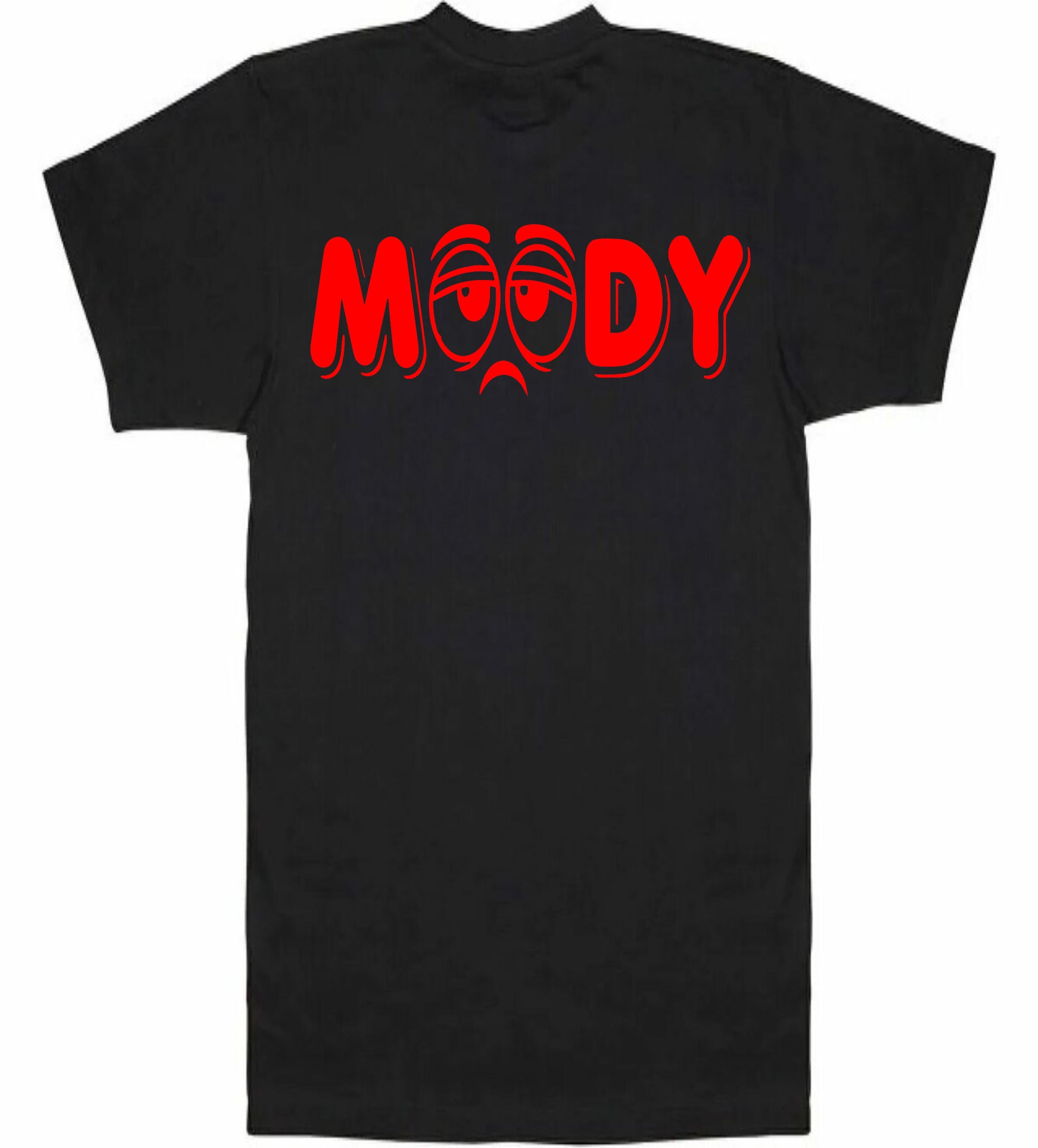 MOODY Sad Face Red T-Shirt