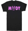 MOODY Pink Sad Face Black Performance Tee