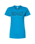 MOODY Outline Women's Blue Tee