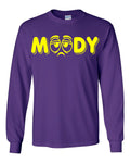 MOODY Sad Face Yellow Purple Long Sleeve