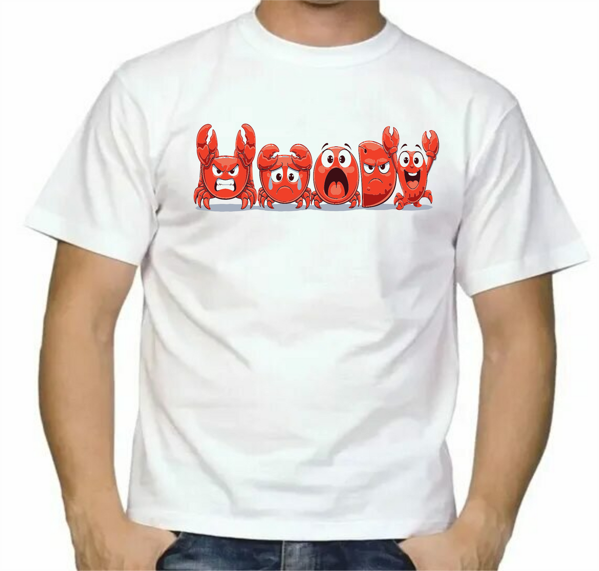Moody Red Crab Graphic T-Shirt