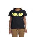 Ladies Relaxed Fit T-Shirt - Black with Yellow Logo